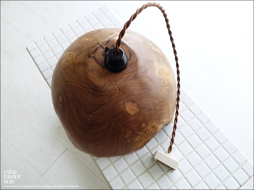 チーク無垢材 ペンダントライトkugel/09 天井照明 照明器具 ランプ