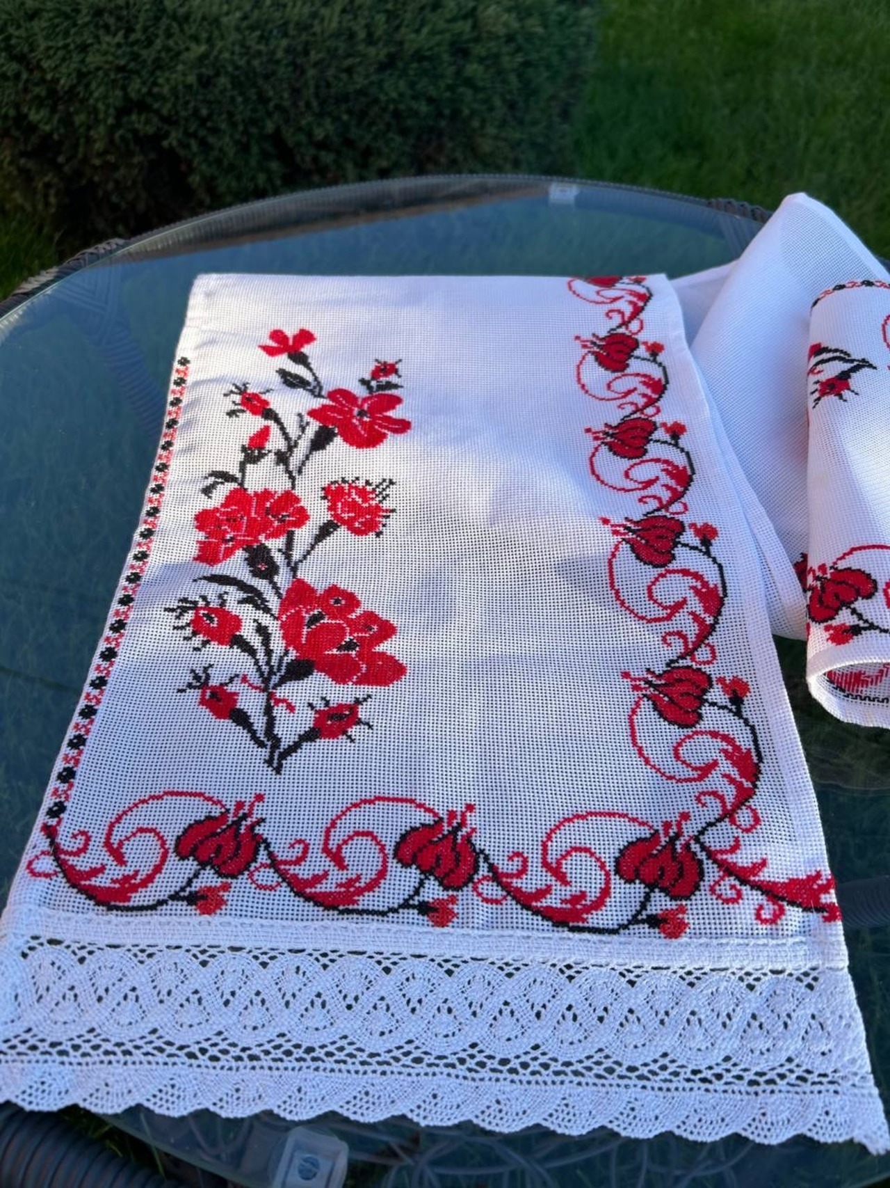 ウクライナ伝統手刺繍祭具タオル「ルシニク」 - 9