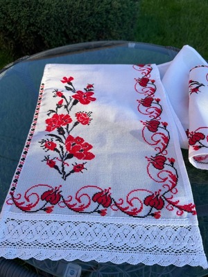 ウクライナ伝統手刺繍祭具タオル「ルシニク」