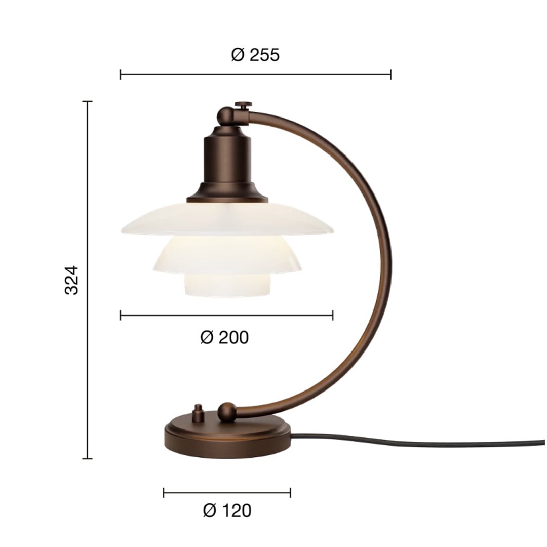 2025年6/1発売》PH 2/2 LUNA AGED BRASS OPAL TABLE［ルイスポールセン