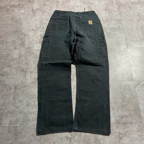 10s ブラック ダブルニー Carhartt B136 BLK W33 詳細写真3