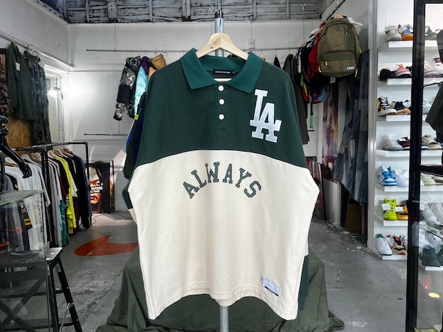 ALWAYS OUT OF STOCK MLB GAME SHIRT DODGERS GREEN/NATURAL LARGE 75528