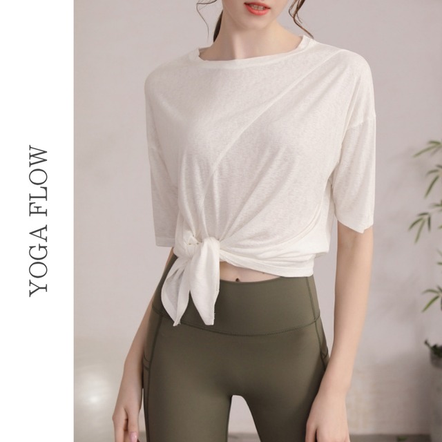 アシンメトリースリットTシャツ１２色展開 F0047