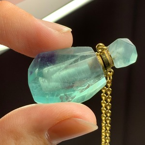 ブルーグリーングラデーションフローライト・ミニ香水瓶