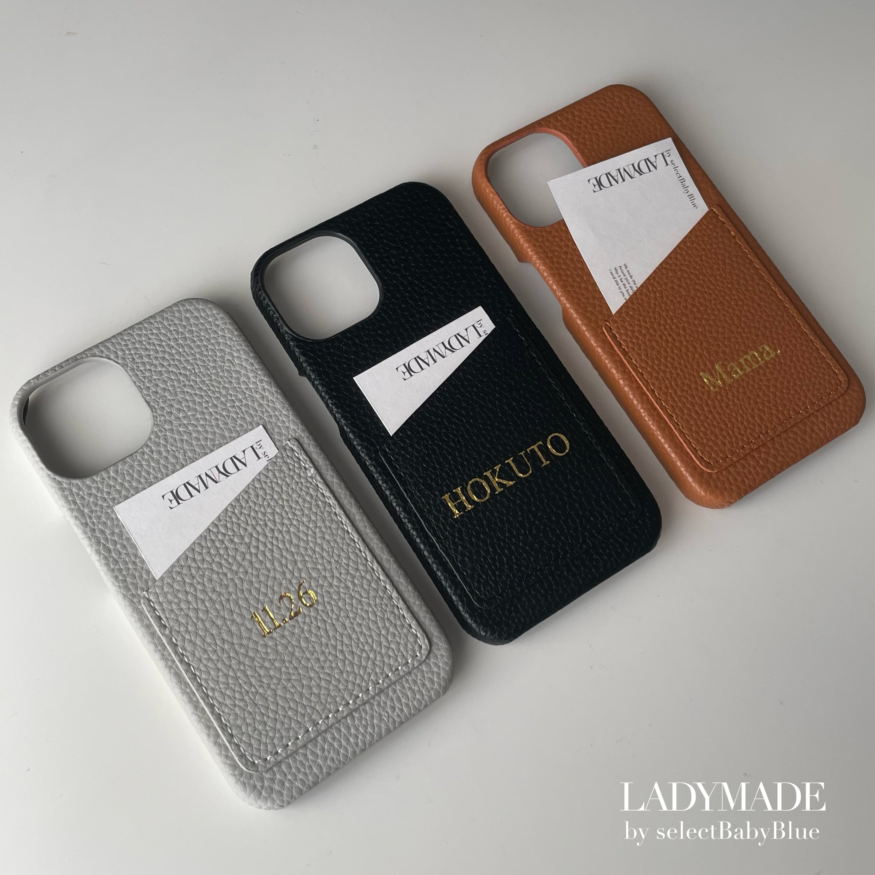 全13色】ポケット付き刻印iPhoneケース | LADYMADE