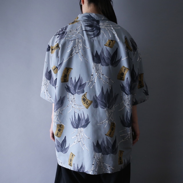 "和" motif full pattern over silhouette h/s shirt