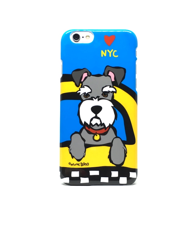 iphoneケース Love NYC Schnauzer in Taxi
