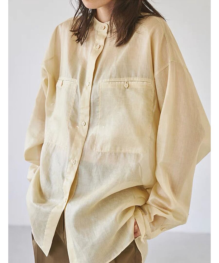 シースルー◆カジュアルルーズシャツ【t-10645】