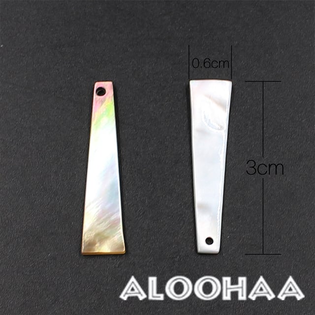 10個セット・デザインシェル 細長い台形型 黒蝶貝 #50-018BK-CT | aloohaaショップ powered by BASE