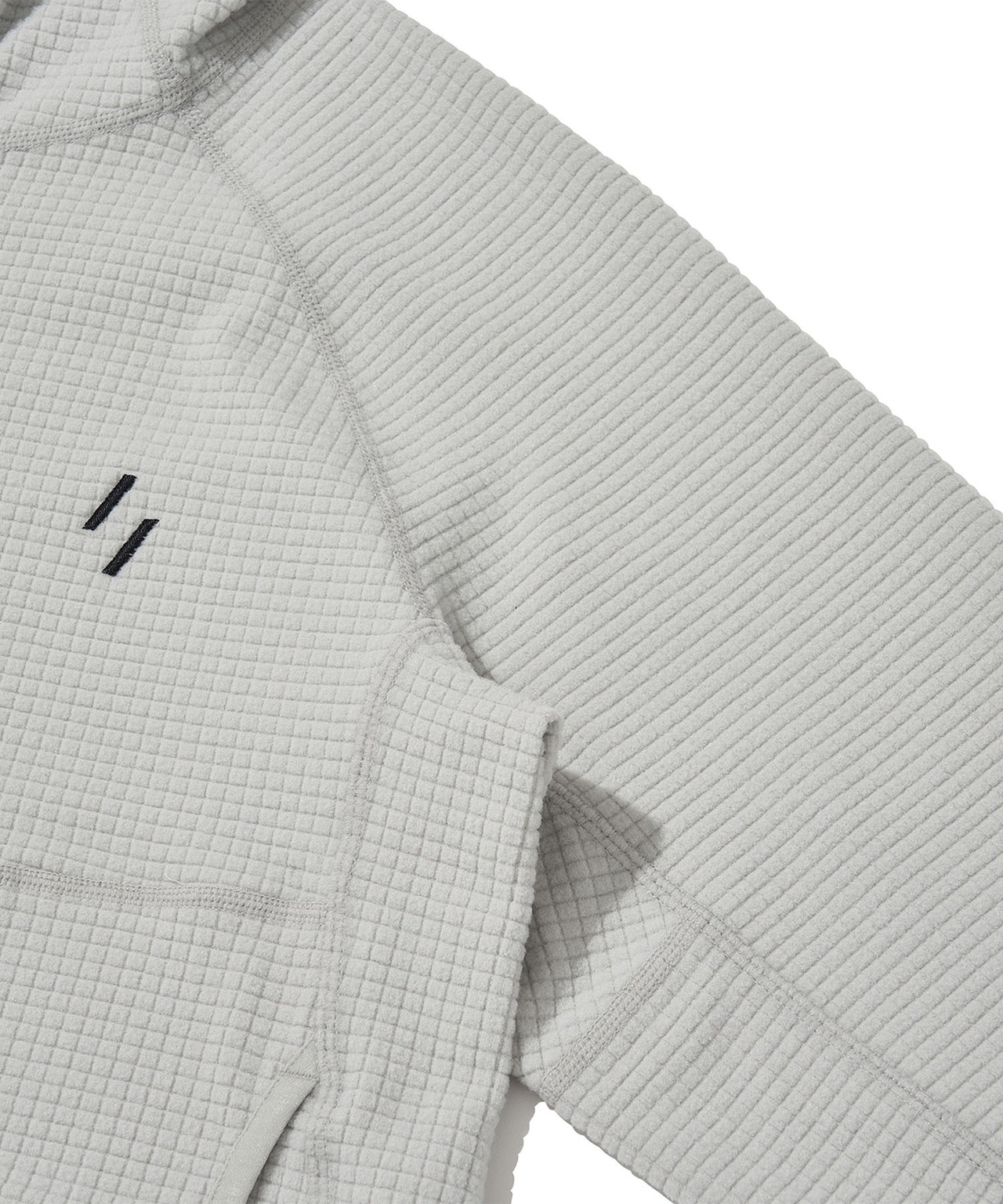 THERMOSQUARE FLEECE ZIP HOODIE_WHITE