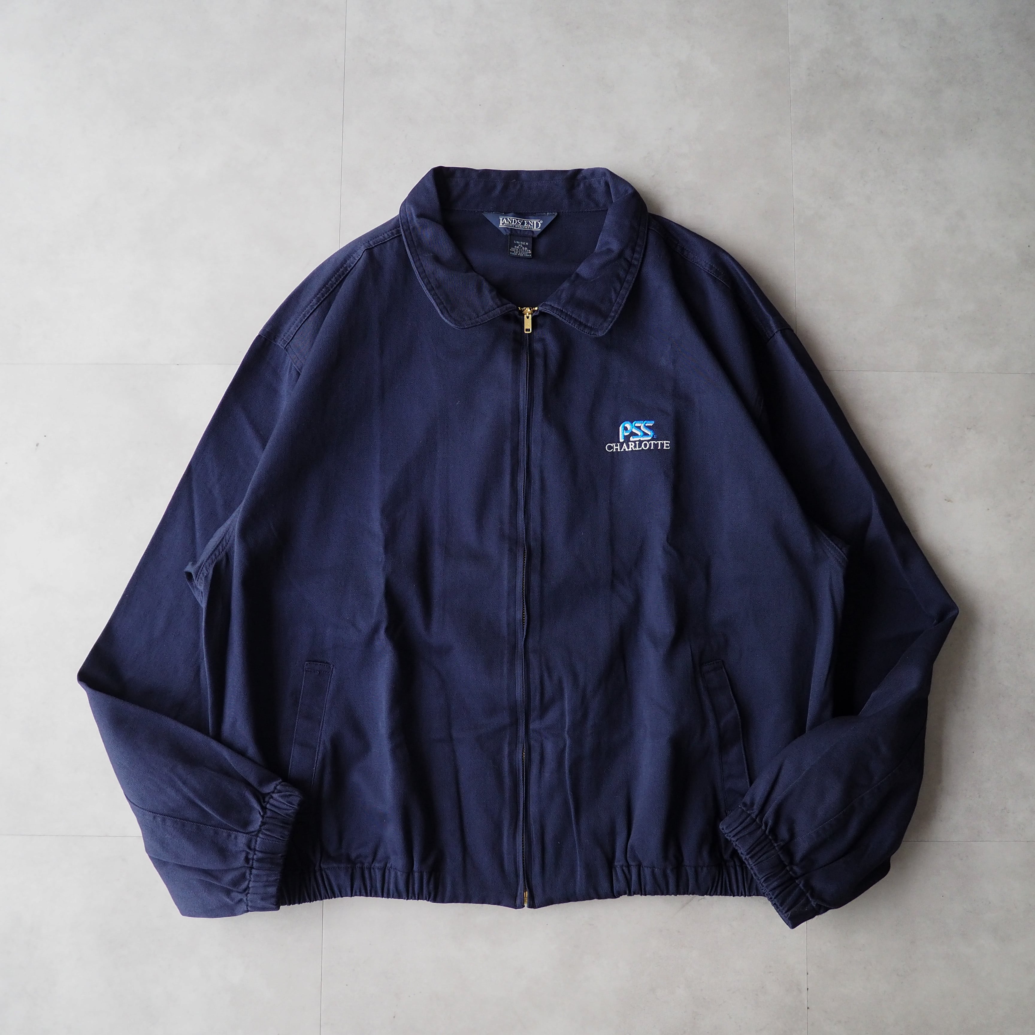 90s “Land's End” navy Harrington jacket 90年代 ランズエンド