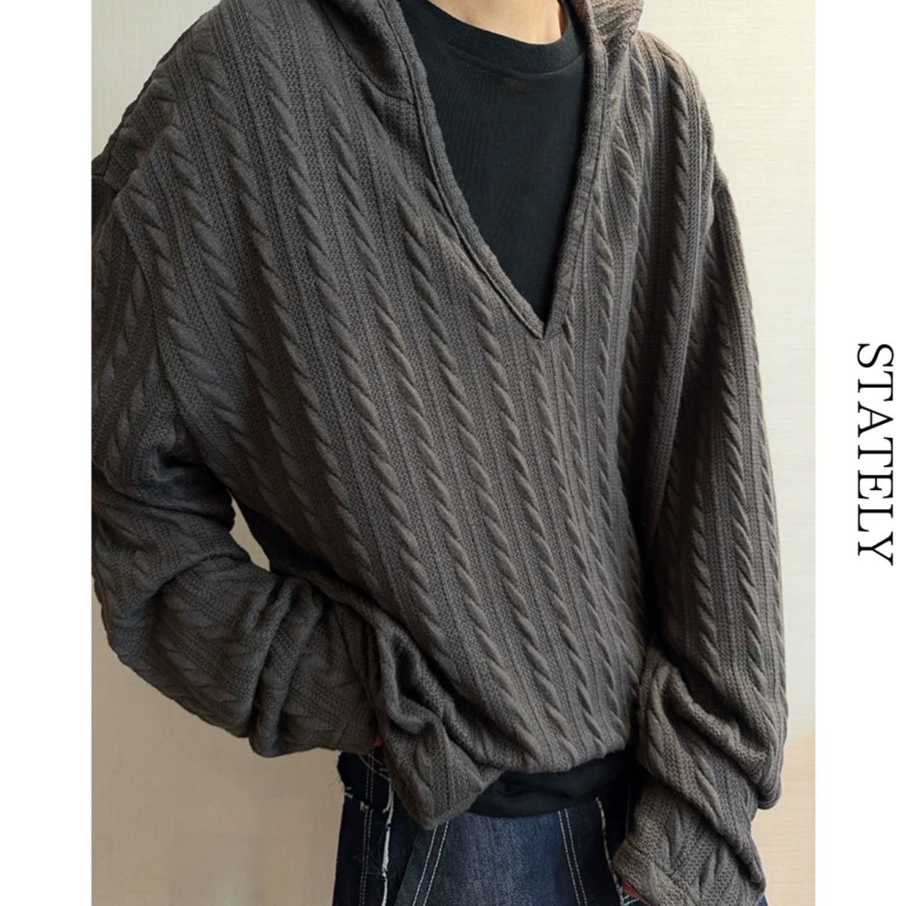 Cable Texture フーディー_T24・画像11