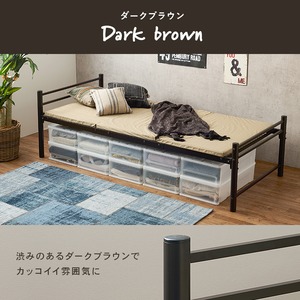 【組立式】スチール製シングルロングベッド 高さ調節可 6色展開 メッシュ床板 一人暮らし ワンルーム 幅100cm