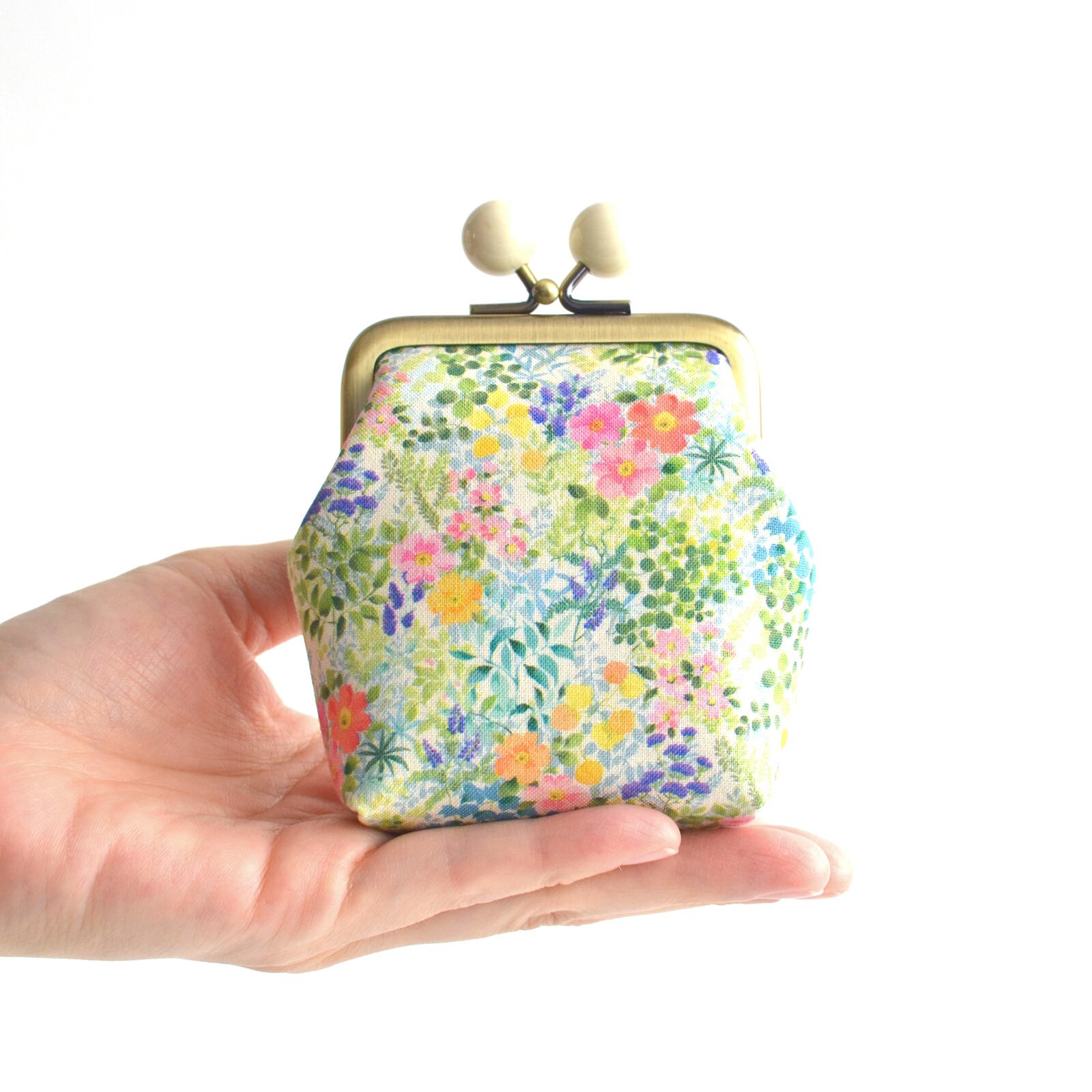 マルチカラーツイードがま口 マルチカラーツイードがま口 HARRIS TWEED 【限定生産品】[017PA