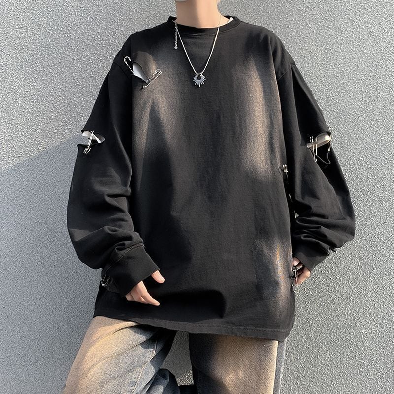 メンズ ロンt ダメージ加工 | Street cloud