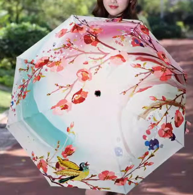 春の空を、ひとひら　三つ折り傘　[sam006]