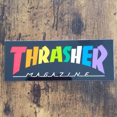 【ST-77】Thrasher Magazine skateboard sticker スラッシャー スケートボード ステッカー Rainbow Mag