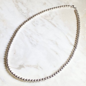 navajo silver beads necklace 60.5cm φ6mm