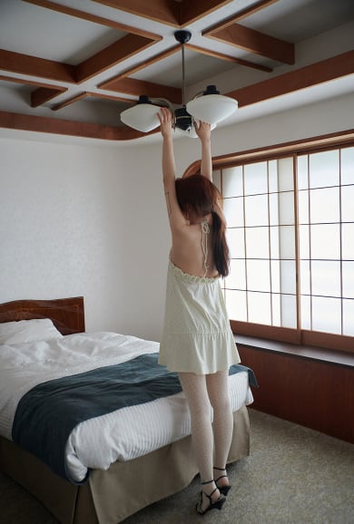 freckle] dot ruffle dress with corsage 正規品 韓国ブランド 韓国