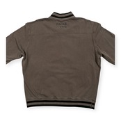 PAPAS パパス ロゴプリント 洗い加工 ライトコットン ジャケット スタジャン風 サイズ 48 M /グリーングレー系/メンズ/日本製