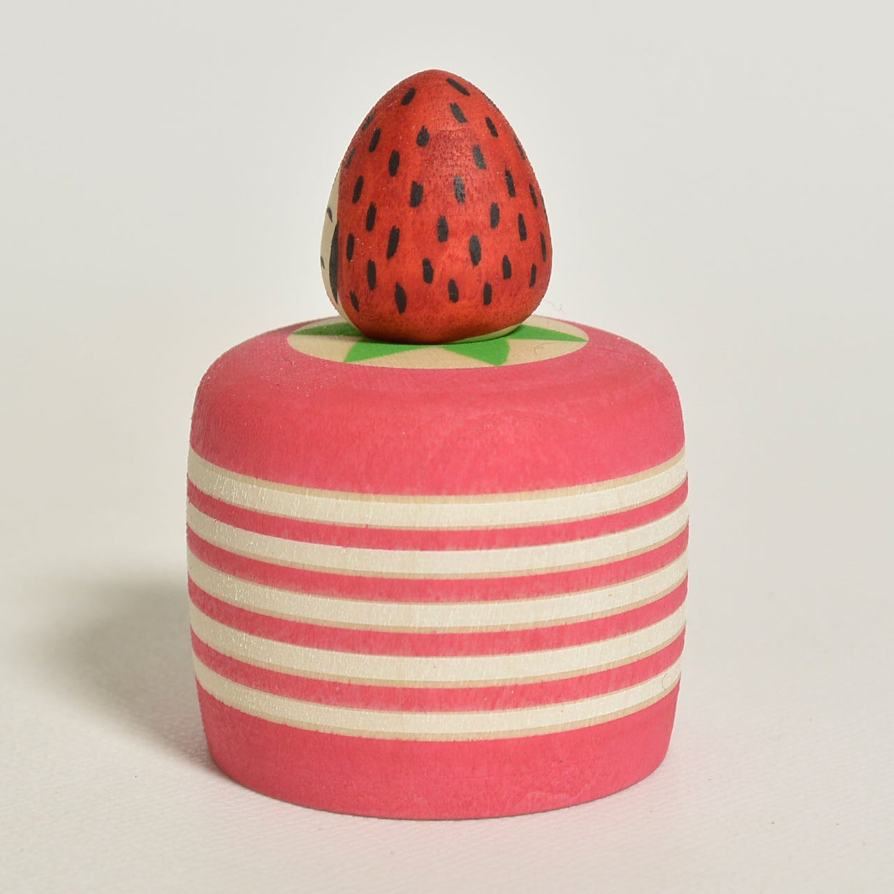 いちごケーキちゃんえじここけし 約1.5寸 約4.5cm 鈴木明 工人（作並系