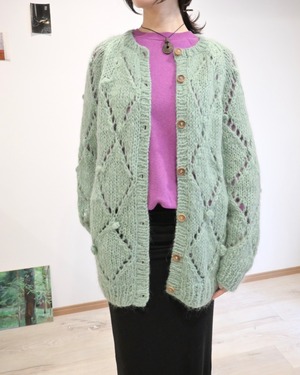 PALE GREEN POCOPOCO CARDIGAN