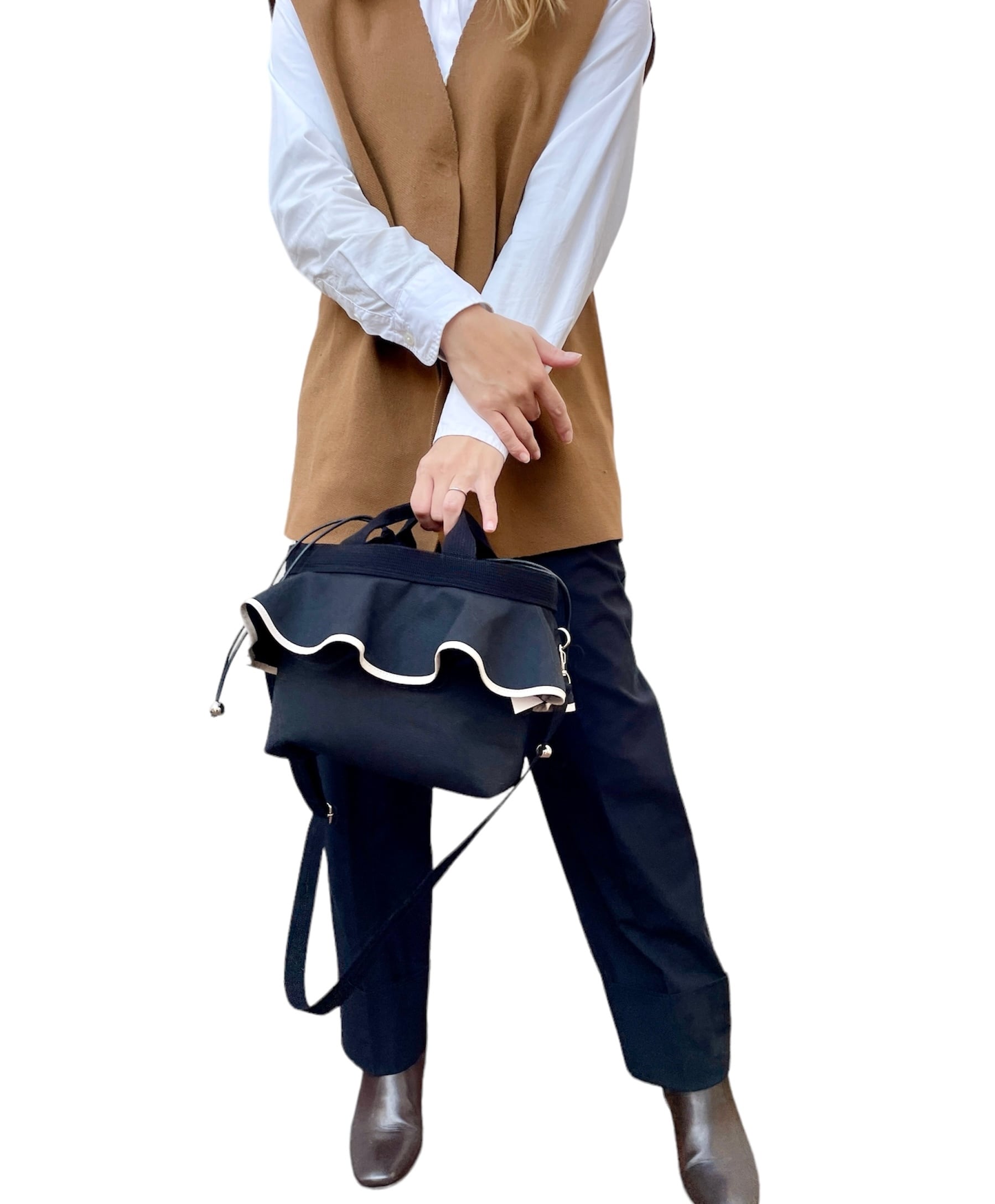 【2way舟形フリルバッグ】/1B0723