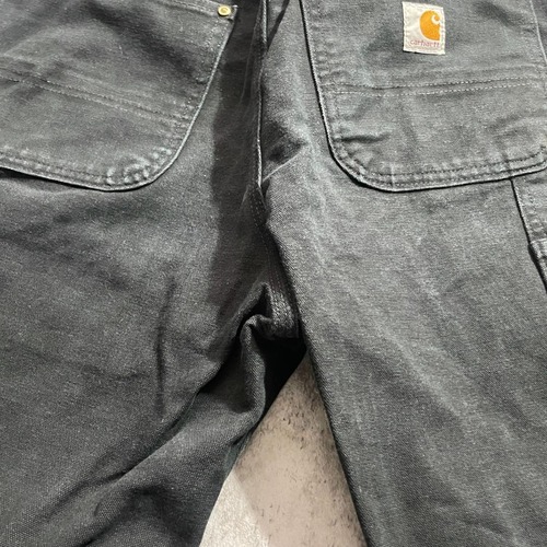 USA製 ブラック ダブルニー Carhartt B01 BLK 32×32 詳細写真17