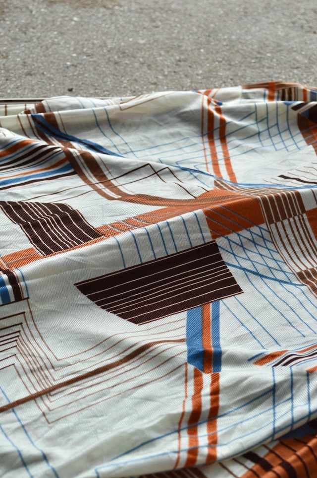CHALLENGER 1970's From USA Acetate Old Shirt Retro Geometry Design チャレンジャー 70s アセテート オールドシャツ