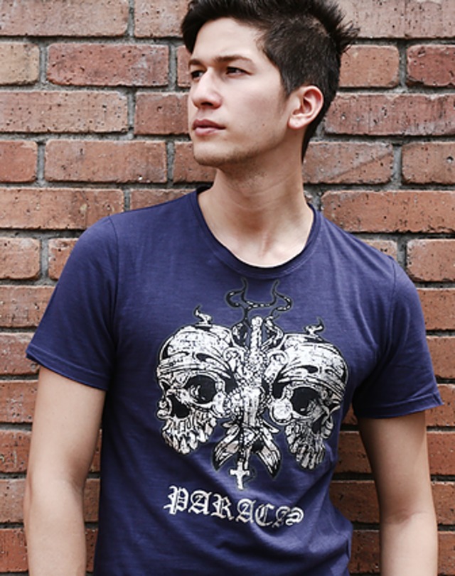 PARACAS T Shirt (Men's) PMT14-3 D.GRAY パラカス | Paracas