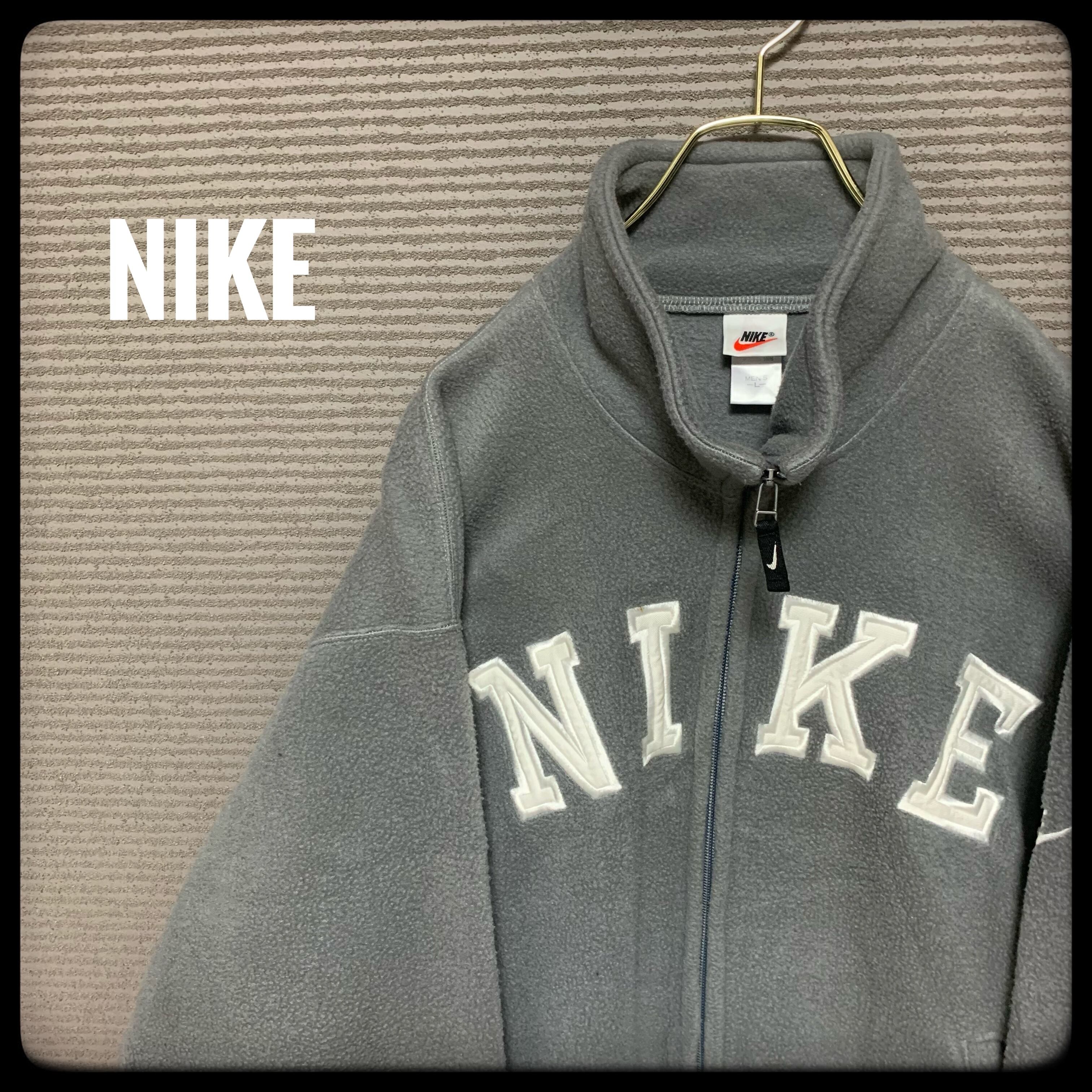 入手困難】90s NIKE ナイキ フリースジャケット 刺繍ロゴ 古着 L ...