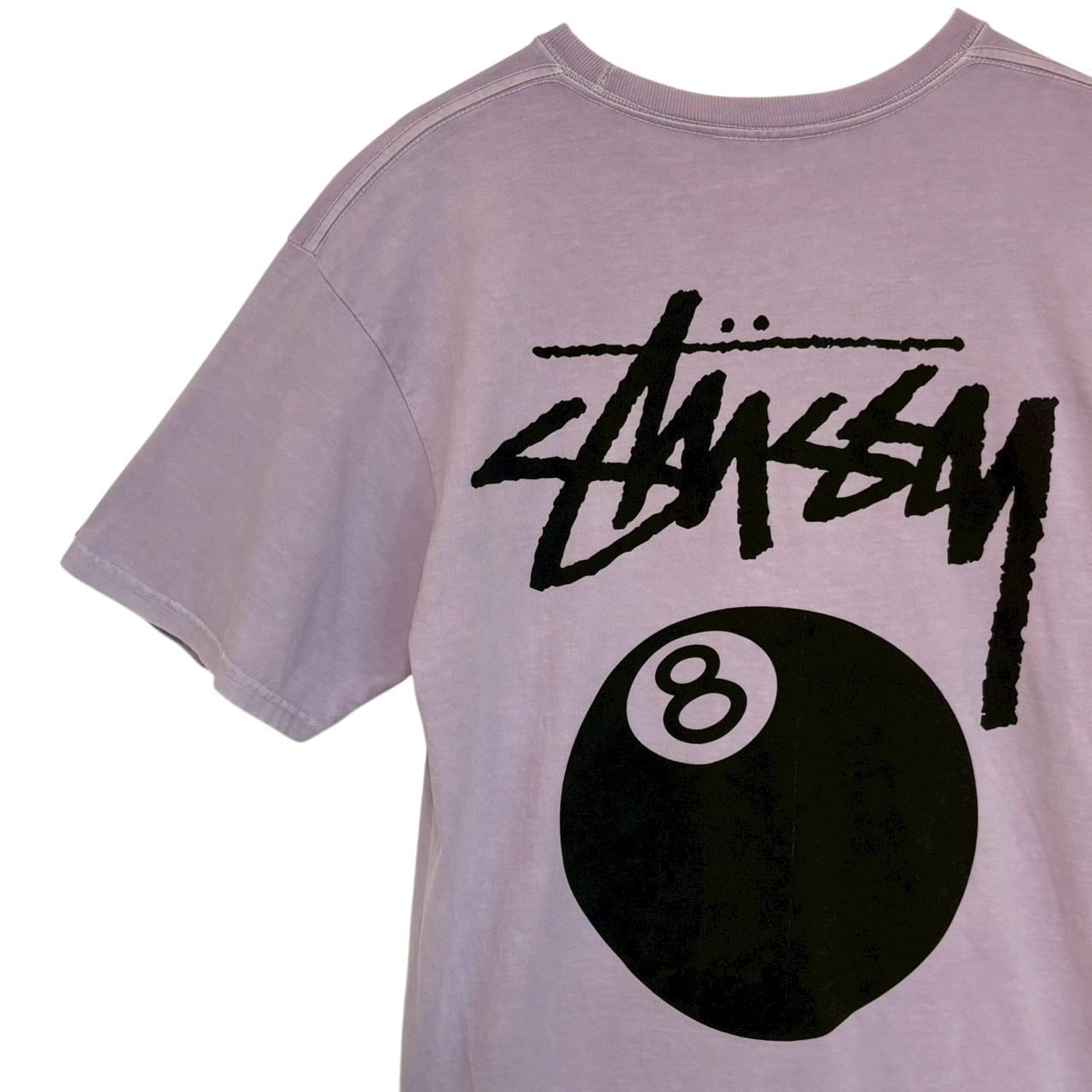 stussy ステューシー Tシャツ M バックロゴ プリント エイトボール 8