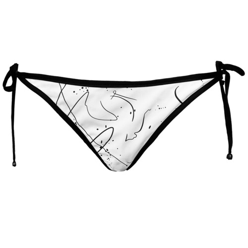 Gone Tanning Bikini Bottom - Black + Abstracat