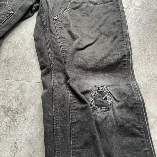 USA製 ブラック ダブルニー Carhartt B01-BLK 34×34 詳細写真12