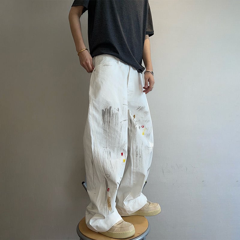 HYKE【ハイク】 DENIM WIDE LEG PANTS (13249 Col /USED WASH BLUE