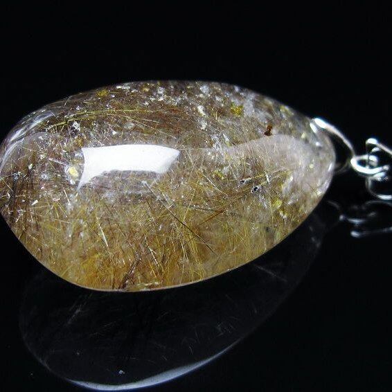 プラチナルチルクォーツ ペンダント 一点物 メール便可 [M便 1/20] 112-13129