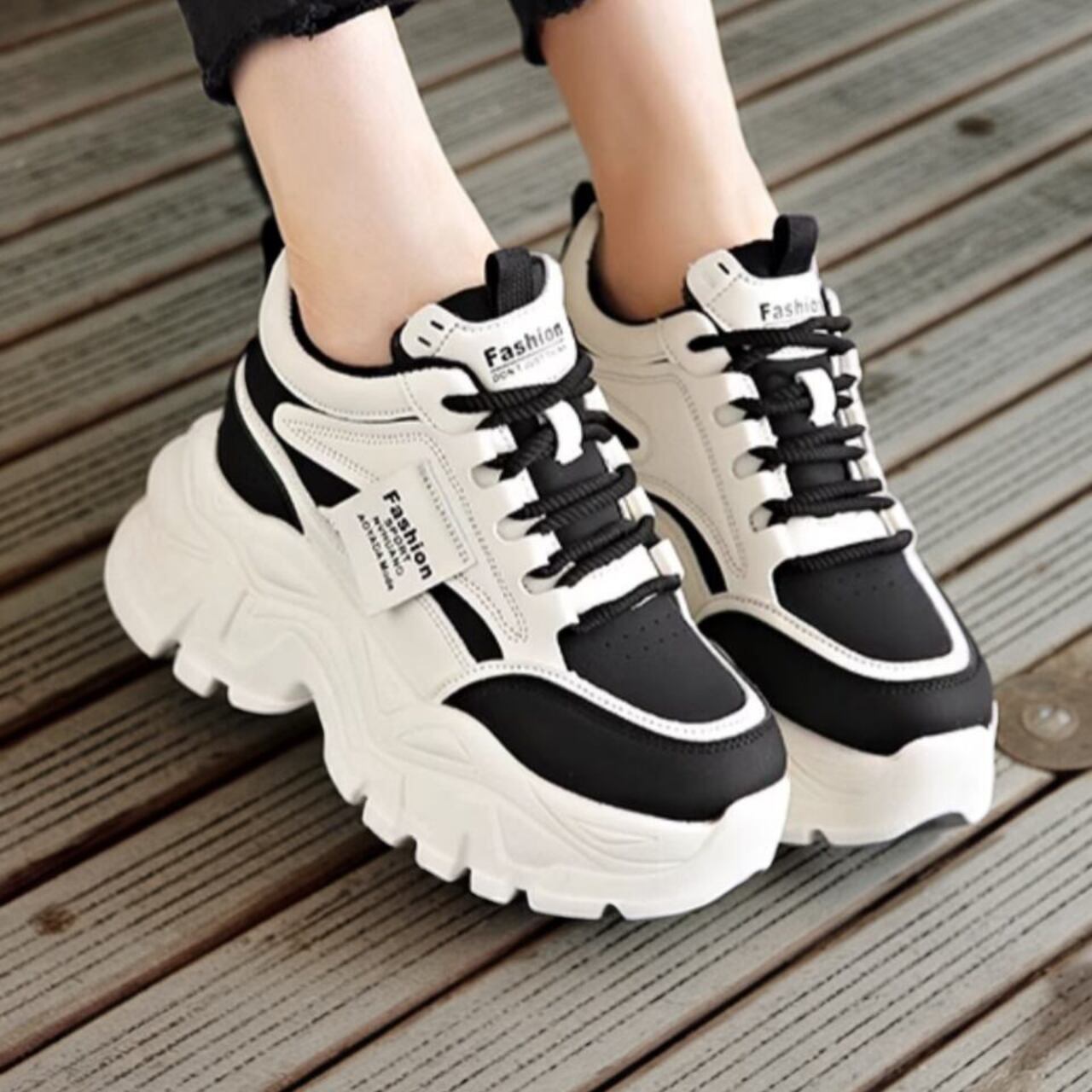 厚底ハイカットダッドスニーカー 00046