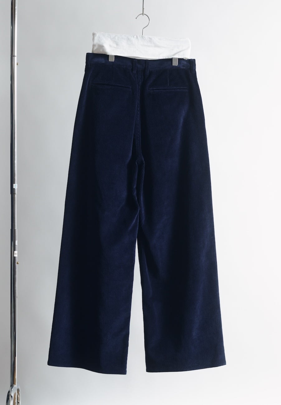 25AW】SOSHIOTSUKI DOUBLE BELTLOOP CORDUROY PANTS (NAVY) S25AW21PT