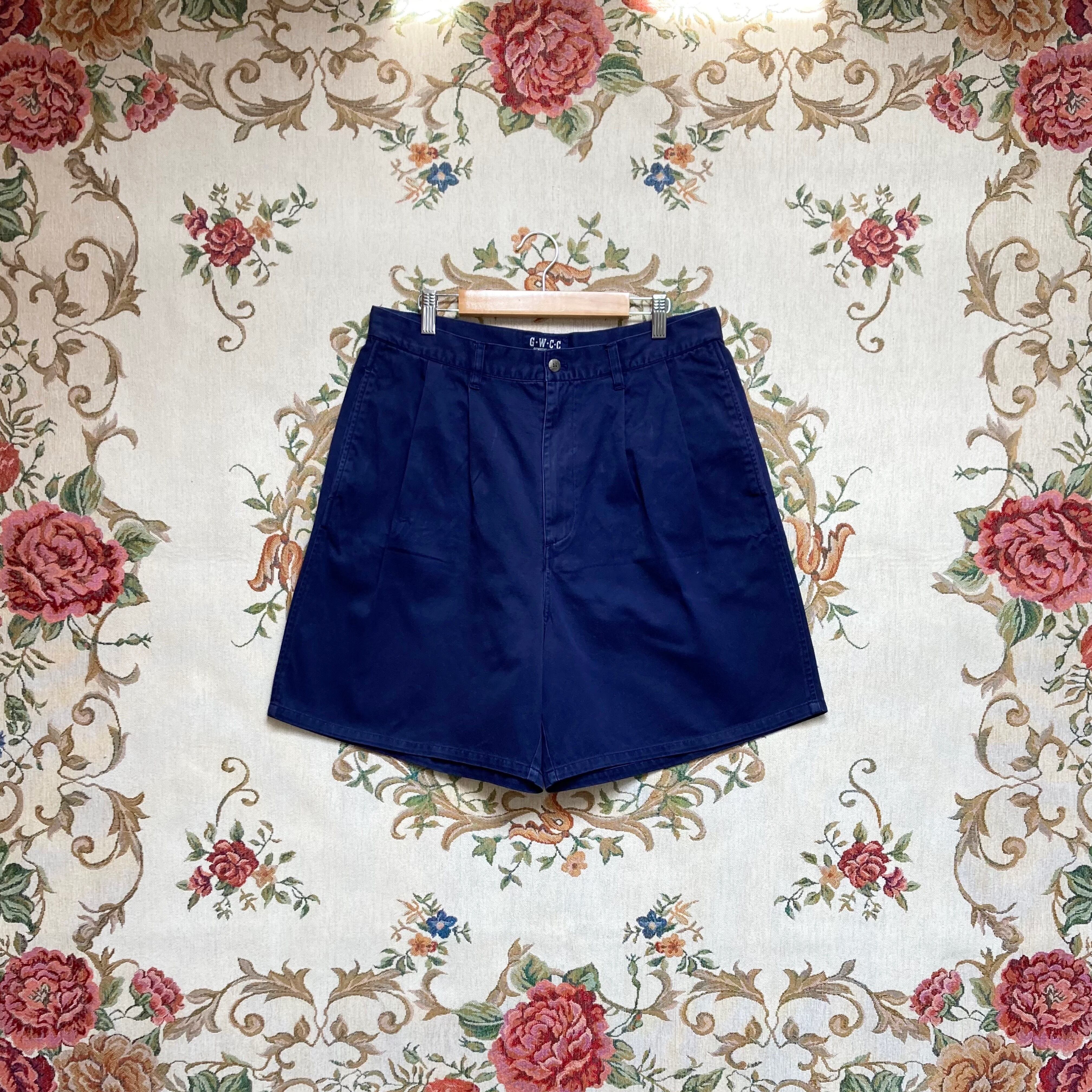 old vintage navy short slacks