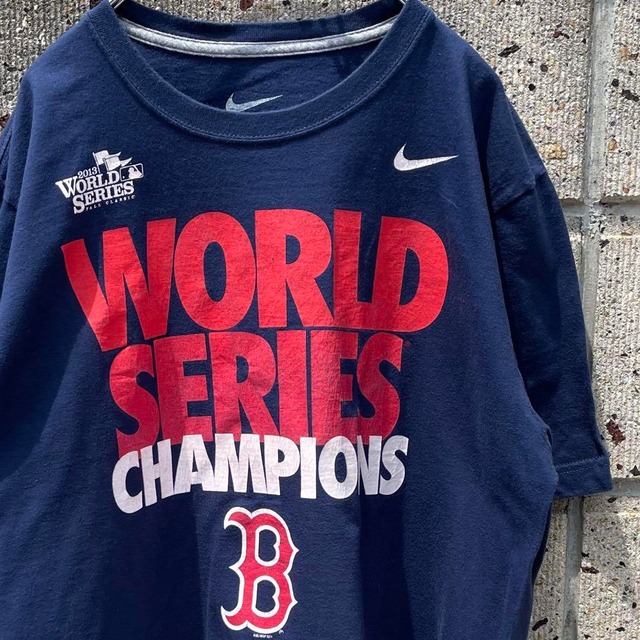 【Mサイズ】NIKE × Boston Red Sox 2013WORLD SERIES CHAMPIONS 古着 Tシャツ