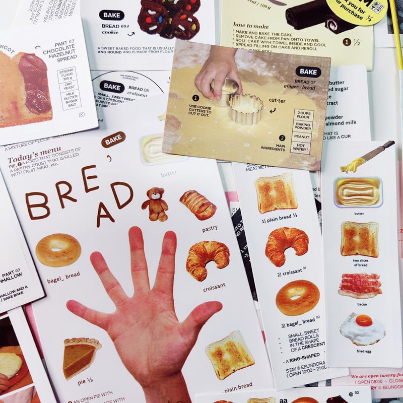 paper-0088| bread paper set|手帳デコ コラージュ 素材