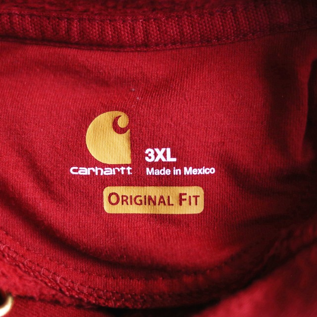 "Carhartt" 朱色 XXXL super over silhouette sweat parka