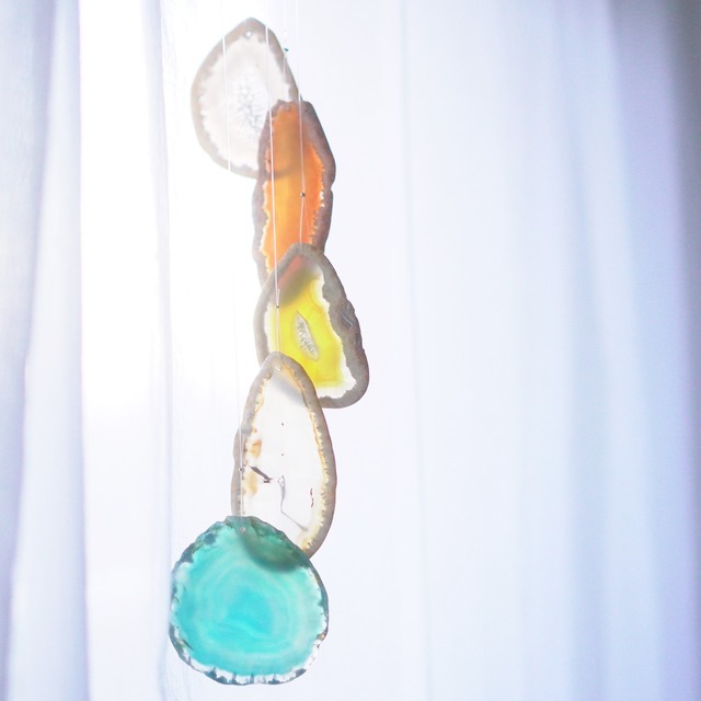 Warm Beach 10 - アゲートヒーリングチャイム / Agate Sun Catcher Wind Chime 1046