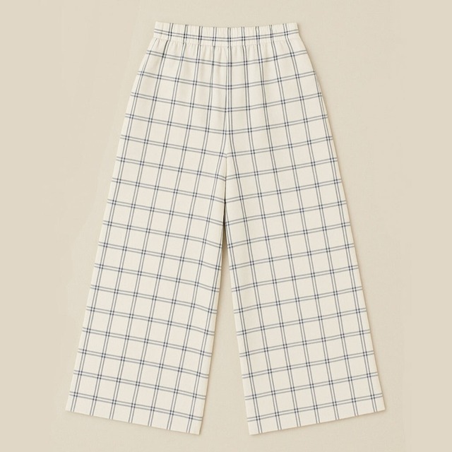 【即納】ORGANIC ZOO / WOMEN'S GRID CHECK WHEAT FRILL CULOTTES