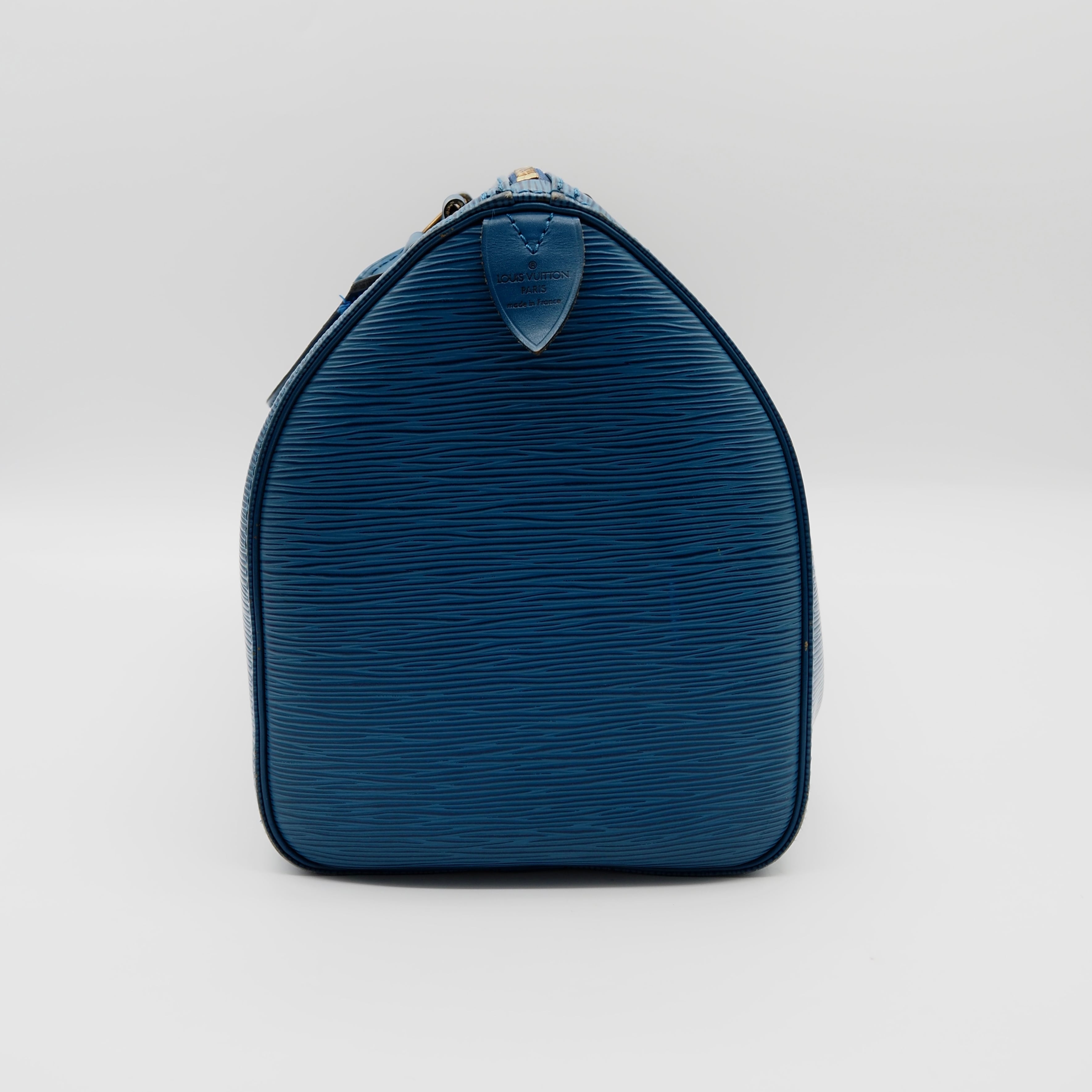 Louis Vuitton エピ スピーディ 35 ボストンバッグ ブルー レザー ルイ