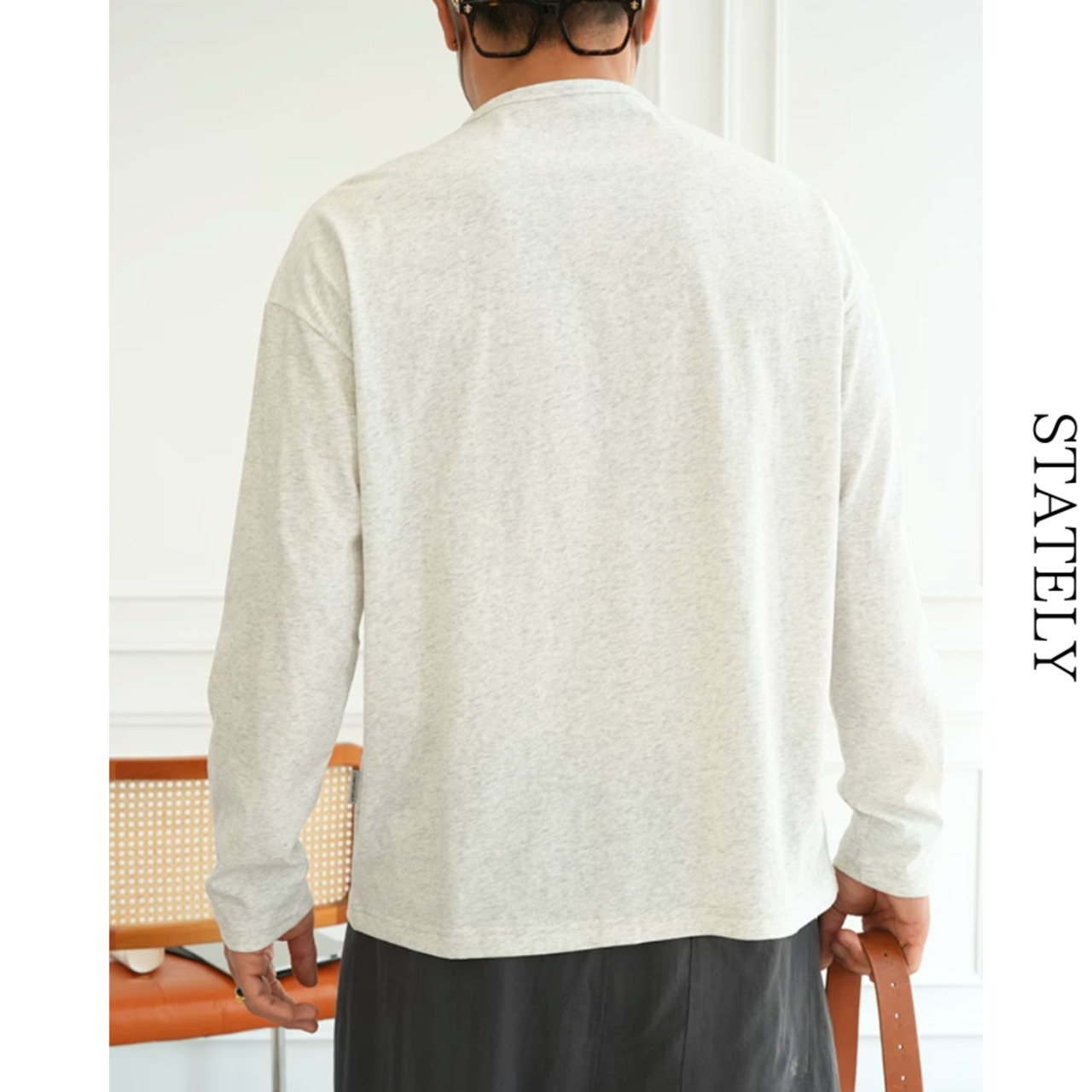 ミニマルボタンネック Tee/5color_T267・画像9