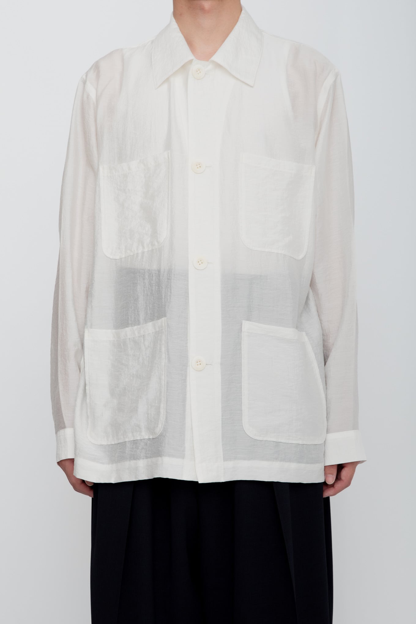 RAINMAKER】ETHEREAL WORK SHIRT_WHITE | marfa store