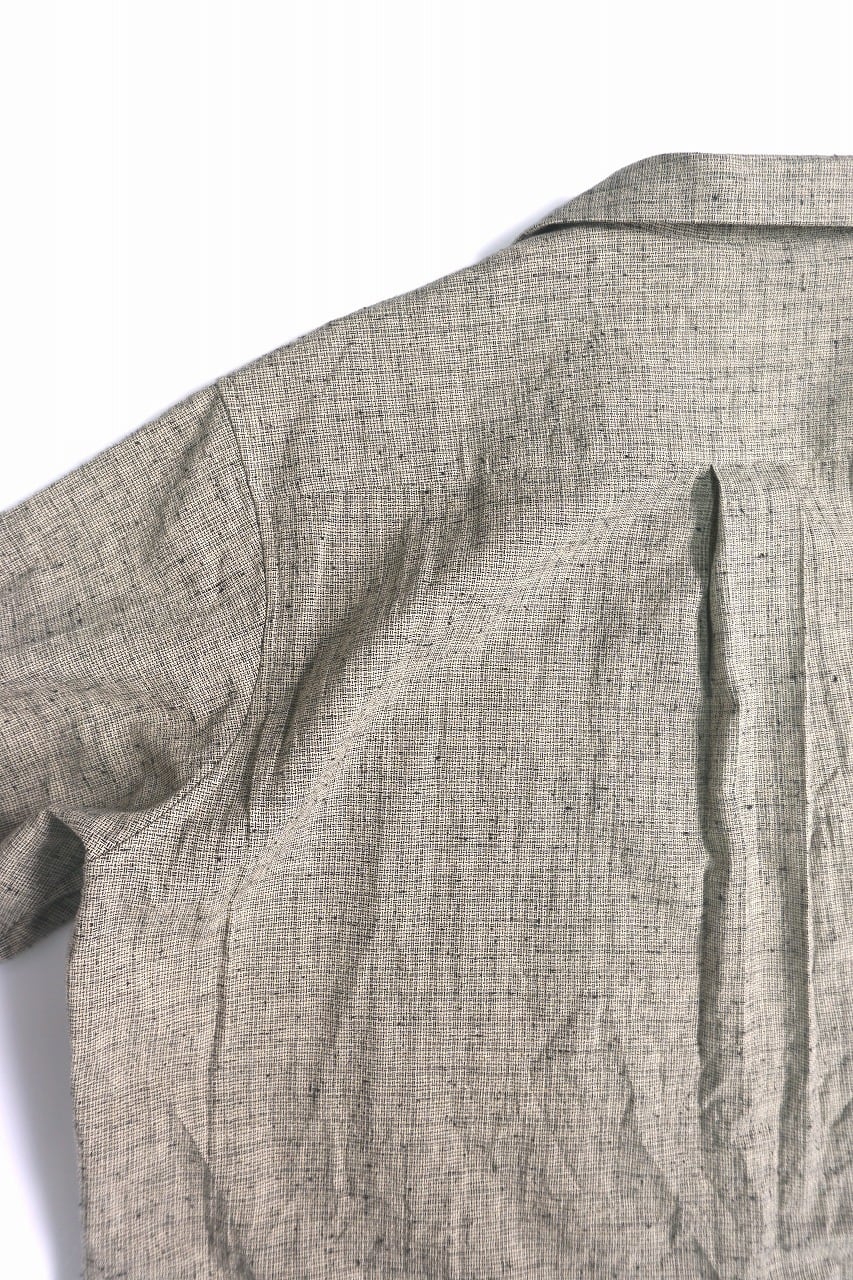 Nepped Check Open Collar Shirt