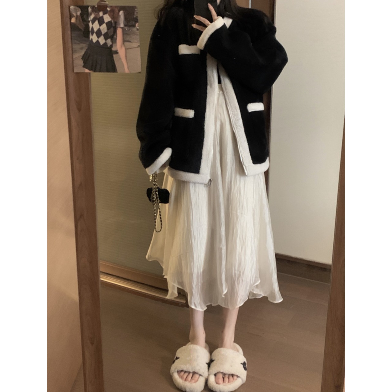 サテンミルキースカート LK754