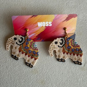 【WOSS】象イヤリング（アイボリー）｜ゴールド⁠